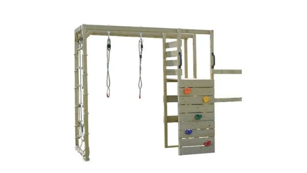 M9R-G Kućica s platformom, toboganom i jednom ljuljačkom + dodatak za teretanu4